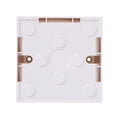 thumbnail image 2 of DIY Easily Mount Back Box Plastic Power Enclosures Wall Plate Junctions Box Electrical Outlet Box Single Gang White, 2 of 5