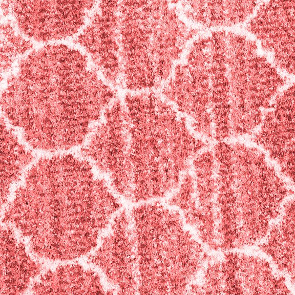 Ahgly Company Indoor Square Abstract Red Contemporary Area Rugs, 5' Square