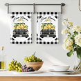 thumbnail image 3 of Summer Lemon Kitchen Towels Set of 4, Watercolor Truck Yellow Fruits Black Plaid Absorbent Dish Towels for Kitchen, Microfiber Hand Towel, Quick Drying Tea Towel for Cleaning Decorative Dishcloths, 3 of 7