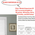 thumbnail image 2 of Hundreds Of Sizes 2 Inch Faux Wood Blind - 49-1/2" (49.5) Width x 72" Long Custom Cut Cordless Indoor Window Blinds for Privacy, Light Control, White Faux Wood Venetian Blinds for Home and Office, 2 of 10