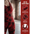 thumbnail image 4 of QSAWXQZ Women's Tie Dye Sleeveless Square Neck Shapewear Red S, 4 of 10