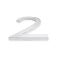 thumbnail image 3 of Montague Metal Products 16" Brushed Aluminum Floating or Flat Modern House Numbers 0-9 - 2, 3 of 6