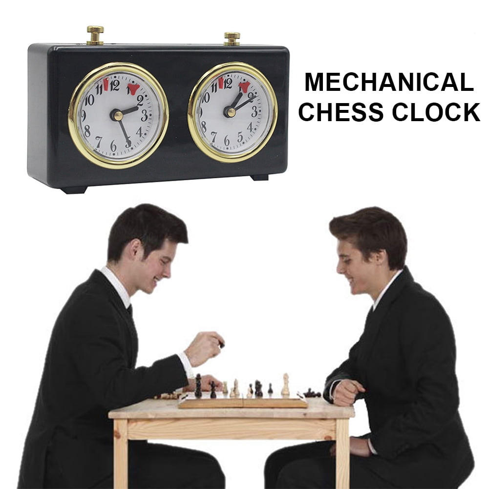 Portable Mechanical Chess Board Game Clock Count Down Analog Chess Timer 
