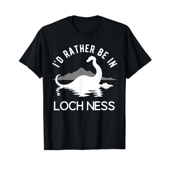 Loch Ness Monster Cryptid Cryptozoology Men Women Nessie Black T-Shirt