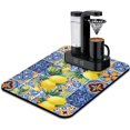 thumbnail image 1 of Coffee Bar Mat Accessories for Countertop Absorbent Hide Stain Rubber Backed Dish Drying Mats for Kitchen Counter Draining Pad Decor Gift Fit Under Coffee Maker Coffee Pot Espresso Machine (24x18in), 1 of 5