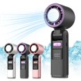 thumbnail image 4 of EIRZNGXQ Portable Handheld Fan, 3 IN 1 5000mAh Battery Operated Fans with LED Display Flashlight and Lanyard, USB Rechargeable Foldable Mini Fan for Travel Outdoor Home Office, 4 of 8