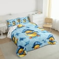 thumbnail image 3 of jejeloiu Funny Duck Full Size Comforter Sets,Navigation Theme Bedding Comforter Set,Blue Fish Stars Bedding Sets For Boys Teens,Ultra Soft Home Decor Reversible,3pcs, 3 of 8