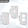 thumbnail image 7 of Yayeee Toggle Light Switch Wall Plate 1-Gang 4.5"x2.7" Home Decorative Outlet Cover, White Retro Pattern, 7 of 7