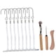 thumbnail image 4 of Juego de 11 ganchos para patrones de costura colgantes, herramientas, herramientas para marcar y trazar, suministros para manualidades de cuero de PU,, 4 of 9
