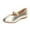 Gold, variant on Otqutp Children First Walking Shoes Soft Sole Shoes Leather Single Shoes Simple Elastic Belt Dance Shoes Flat Shoes Girls Shoes