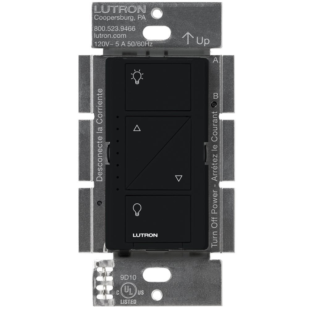 Lutron Caseta Wireless Smart Lighting Dimmer Switch (Black)