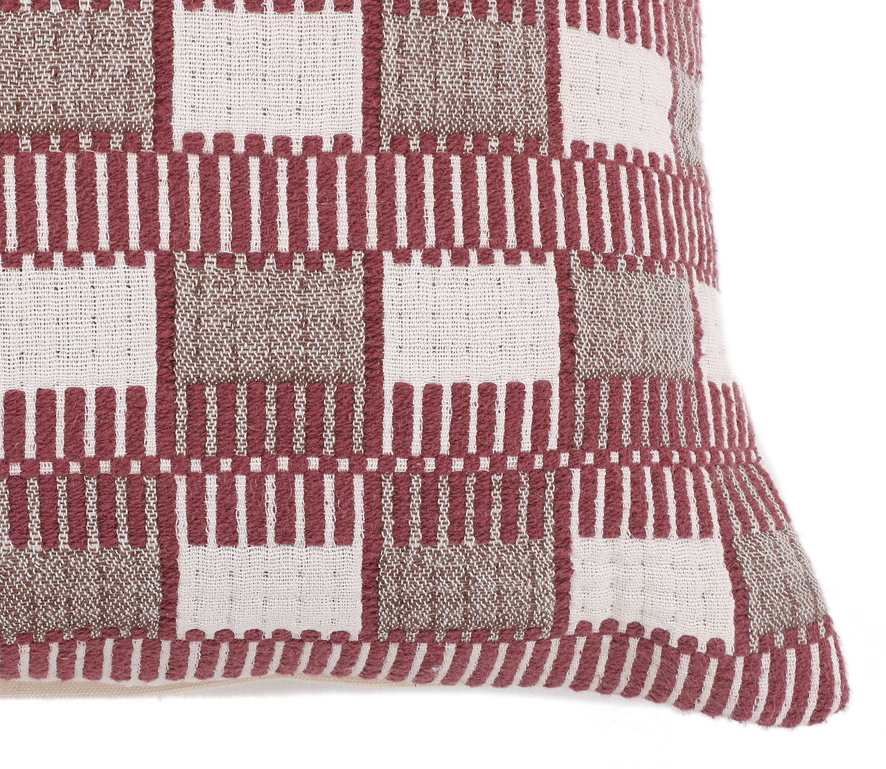 MS DEC PLW 14X20 MODERN GEO CRIMSON BROWN