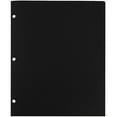 thumbnail image 5 of JAM Paper Plastic Two Pocket 3 Hole Punched Presentation School Folder, Black, 108/pack, 5 of 5