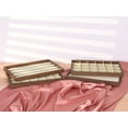 thumbnail image 6 of Unique Bargains Set of 2 Stackable Velvet Jewelry Organizer Trays with Removable Dividers Brown-24 Grid Tray, 6 of 7