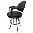 thumbnail image 3 of Tobias Designs 30" Vinyl Upholstered Swivel Bar Stool in Black, 3 of 3