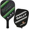 Rally Graphite Power 5.0 Pickleball Paddle | Honeycomb Core, Graphite/Polymer Hybrid Composite Face | Paddle Cover Included | Green/Standard Grip