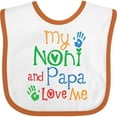 thumbnail image 3 of Inktastic Noni and Papa Love Me Boys or Girls Baby Bib, 3 of 4