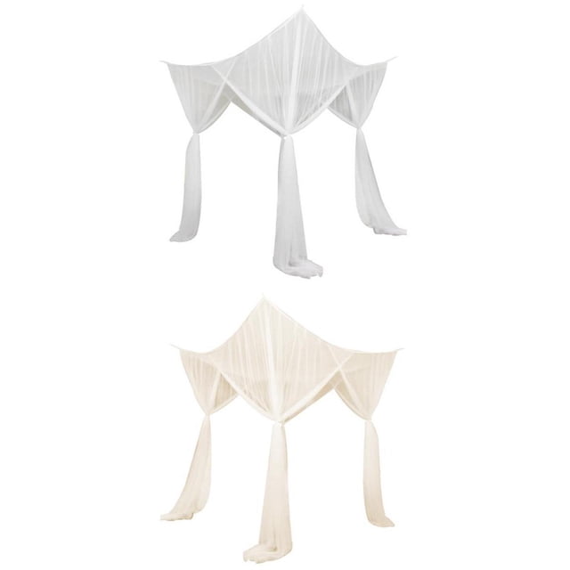 2 Piezas Europeo 4 De Esquina Cama Con Dosel Mosquitera Interior Al