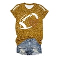 thumbnail image 4 of Blusas de Manga Corta para las Mujeres, Moda Impresa Cuello Redondo Camiseta Superior, Ligero Poliéster Casual, 4 of 5