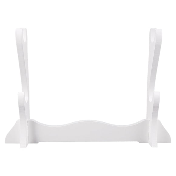 1Piece White 2Tier Wooden Standing Sword Rack 37X24.7X7Inch For Home