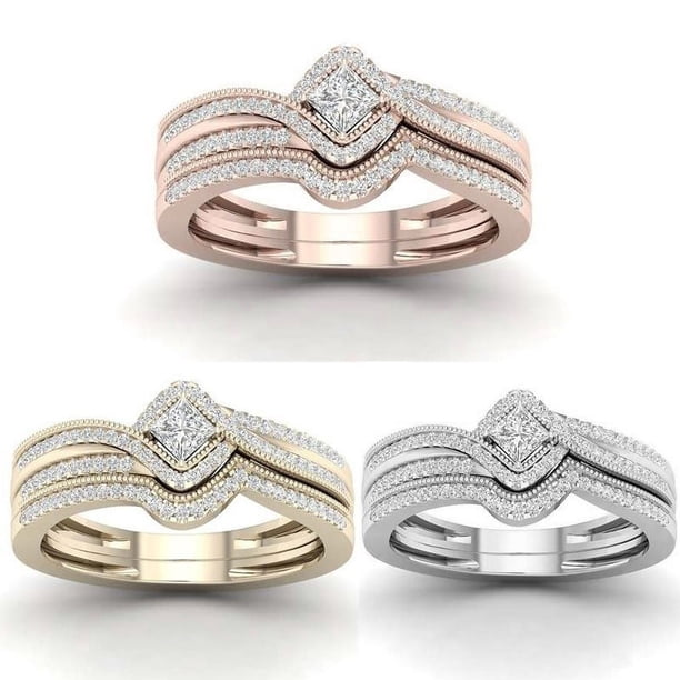 Juego de anillos para parejas para él y ella, conjuntos de anillos de boda de ópalo, día de la madre, cumpleaños, aniversario, día de San Valentín, regalos de Navidad