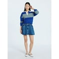thumbnail image 2 of Scoop Women’s and Women’s Plus Oversized Rugby Sweater, Midweight, Sizes XS-4X, 2 of 5