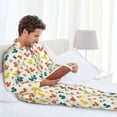 thumbnail image 6 of Naloa Colorful Squirrel Men’s Pajamas Set - Long Sleeve Button Down Sleep Shirt and Pajama Bottoms Sleepwear Set-X-Large, 6 of 7