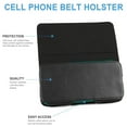 thumbnail image 3 of For Motorola Moto Edge 5G 2024 Universal Leather Belt Holster Horizontal Pouch Phone Holder with Belt Loop / Clip Waistband (X-Large) Cover - Black, 3 of 8