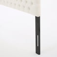 thumbnail image 6 of Annecy Contemporary Upholstered Full/Queen Fabric Headboard, Ivory and Black, 6 of 8