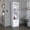 White, variant on 71-Inch Tall Narrow Bar Cabinet with Double Doors | Create Elegant Ambiance in Living Area
