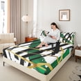 thumbnail image 4 of Homewish Geometric Stripes Twin Sheet Sets 3pcs for Teens Boys Girls,Abstract Lines Twin Fitted Sheet Microfiber,Vintage Aesthetic Breathable Flat Sheet,Lightweight Room Decor, 4 of 7