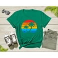 thumbnail image 5 of Palm Trees Sunset Sunrise Sea Ocean View Nature Flying Birds T-Shirt Palm Tree Lover Gift T Shirt for Men Women Kids Boys Girls Tshirt, 5 of 8