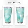 thumbnail image 3 of KLL Blue Marble Print 40oz Stainless Steel Insulated Car Cup with Spillproof Lid - Keep Your Drink Hot or Cold on the Go-Straw Three-piece Set, 3 of 8