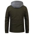 thumbnail image 3 of Chrisuno Men's Field Lightweight Jackets Casual Windbreaker Fall Cotton Bomber Jacket Outwear Army Green 2XL, 3 of 5