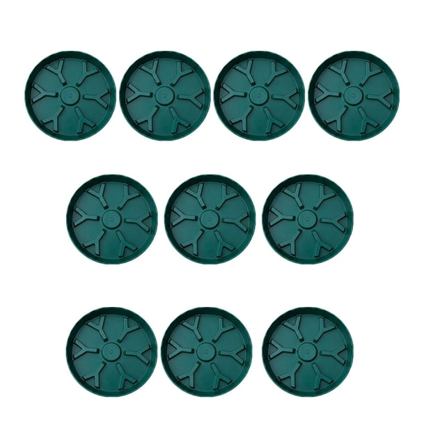 10 platillos resistentes y gruesos para macetas, ideales para patios, jardines y patios traseros. Verde