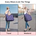 thumbnail image 5 of Purple Ethnic Geometric Pattern Travel Tote Bags for Women Carry On,Large Weekender Bags for Women Travel,Multi Functional Duffle Bag for Work,Shopping,Sports, 5 of 5