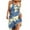 Navy, variant on Mini Dresses for Women 2024 Plus Size Printed Round Neck Pleated Vacation Style Dress