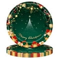 thumbnail image 1 of Gupgi Disposable Christmas Tableware Festival Party Decoration Paper Plates Tissue Paper Tablecloth Set, 1 of 8