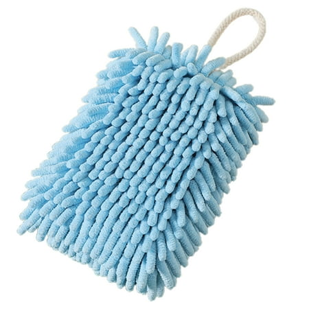 

Hanging Hand Towel Super Absorbent Reusable Soft Dry Hand Towel for Kitchen Bathroom Blue