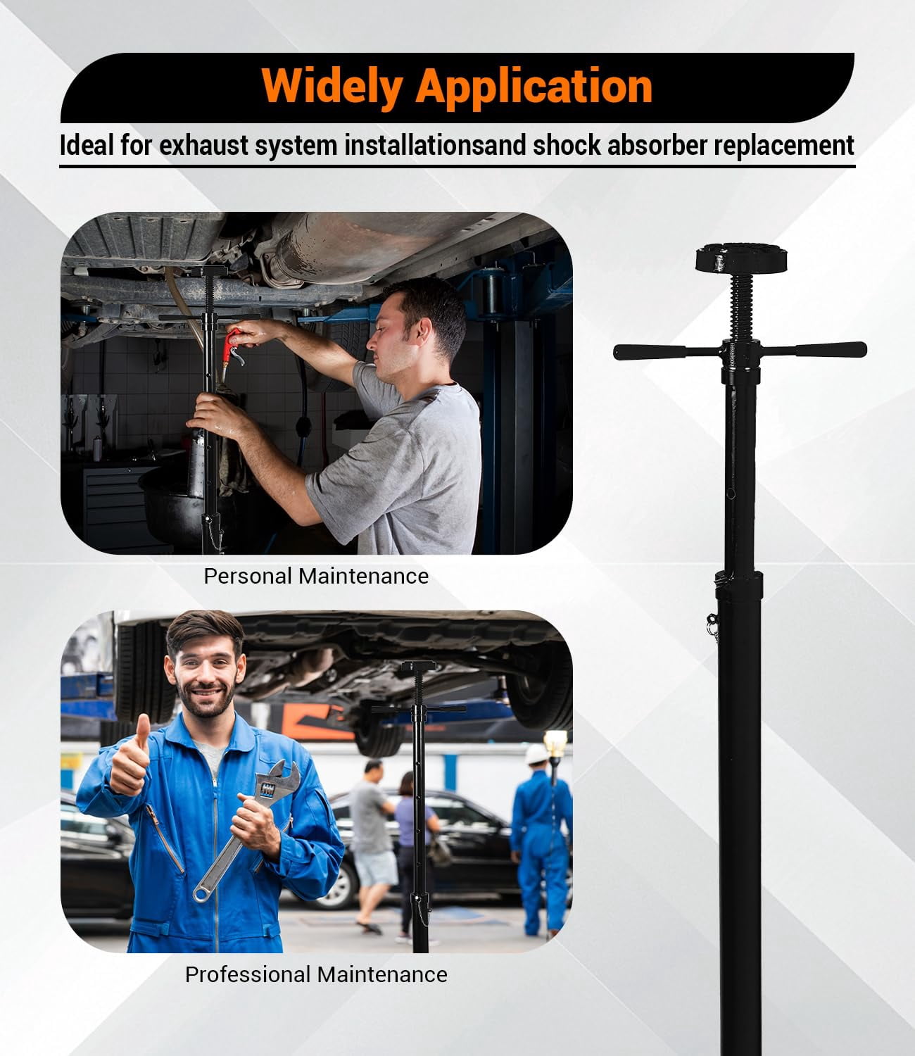 Underhoist Support Stand, 3/4 Ton Jack Stand, 1655Lbs Capacity, Lifting from 38.4 to 75.4Inch, Under Hoist Stand for Vehicle Lifting & Support