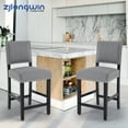 thumbnail image 5 of Counter Height Fabric Upholstered Barstools with Silver Nailhead Trim in Gray, Set of 2, 5 of 6