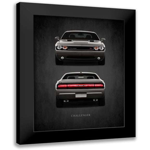 Rogan, Mark 12x14 Black Modern Framed Museum Art Print Titled - Dodge Challenger RT
