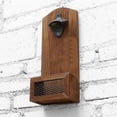 thumbnail image 5 of Abridor de botellas, pared de madera vintage montada con recolector de tapas, 5 of 5