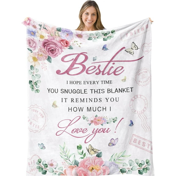 LHSHID Bestie Gifts Gifts for Bestie Birthday Funny Gifts for Best Friend Women Best Friend Birthday Gifts for BFF Friendship Gifts Ideas for Best Friend Unique to My Bestie Blanket 30"x40"
