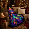 thumbnail image 3 of Surreal Mystical Fantasy Scene, Warm Flannel Blanket for Sunroom and Reading Nook with Detailed Artwork, Garden Lovers Housewarming Gift, Fantasy Home Decor, 3 of 9
