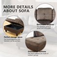 thumbnail image 4 of PonLiving Furniture 3 PCS Sectional Sofa Set, L-Shaped Sectional Couch 103" W for Living Room, with Storage Ottoman and Matching Pillows (Left Hand Facing, Taupe), 4 of 12