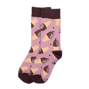 Women's Ice cream Novelty Socks - Brown