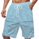 thumbnail image 3 of Mens Elástico de la Cintura Pantalones Cortos de Ocio de Color Sólido de Punto de la Moda, Poliéster Versátil para la Primavera Verano Al Aire Libre Y el Uso Casual Diario, 3 of 8