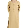 thumbnail image 2 of Moomaya Solid Kurta Pajama Set For Women Ethnic Set Full Sleeve Indian Formal Cotton Clothing, 2 of 7