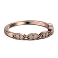 thumbnail image 3 of 0.12 ct Wedding Band 18K Rose Gold Over Silver Diamond Ring, 3 of 4
